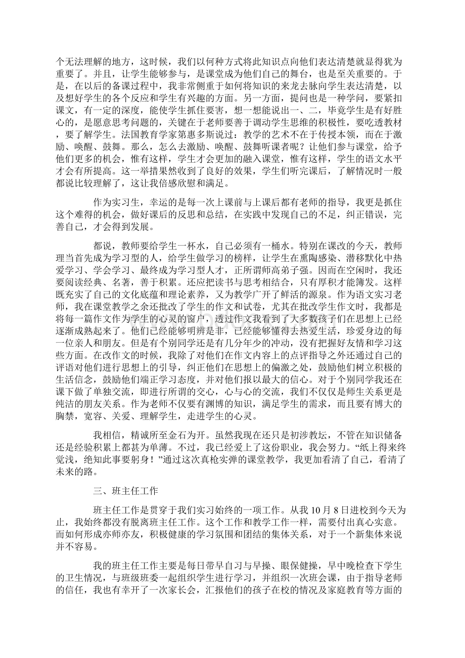 师范生实习总结报告文档格式.docx_第3页