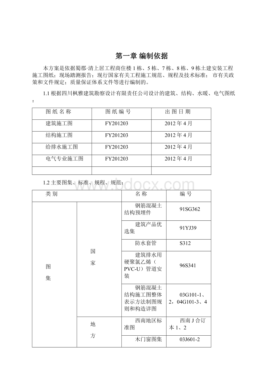 四川小区多层砖混结构商住楼施工组织设计.docx_第2页