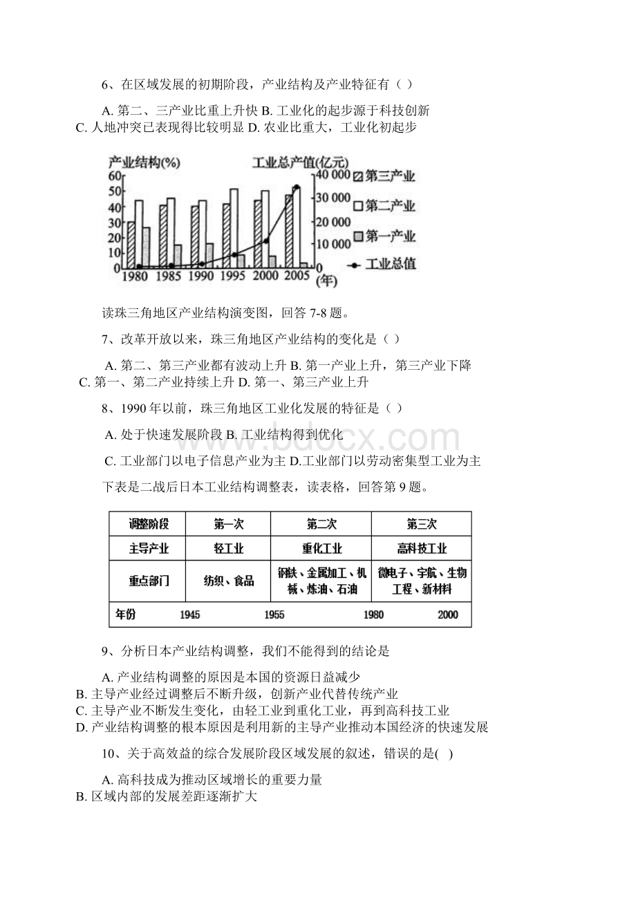 河北省邯郸市永年区第二中学学年高二上学期第一次月考地理试题 Word版含答案KS5U 高考.docx_第3页