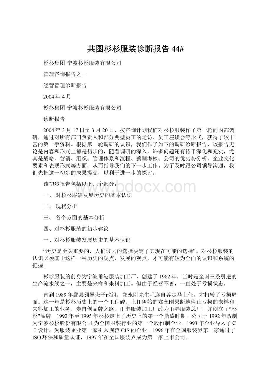 共图杉杉服装诊断报告44#Word格式.docx