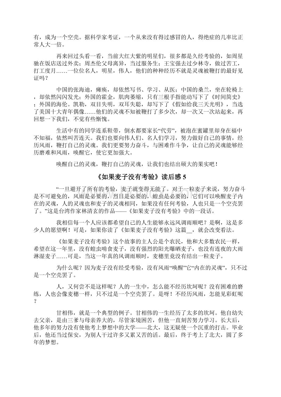 《如果麦子没有考验》读后感Word文档下载推荐.docx_第3页