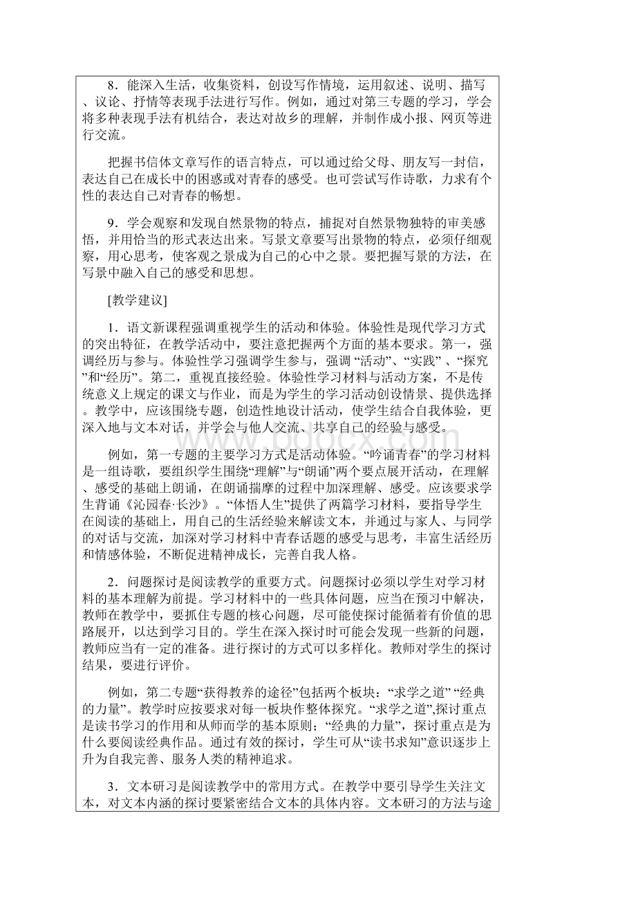 江苏省普通高中语文课程标准教学要求另含各科教学要求.docx_第3页