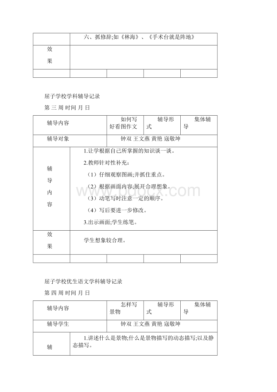 六年级语文优生辅导记录下学期二.docx_第2页