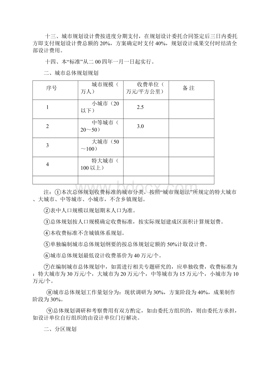 城市规划设计收费标准.docx_第3页