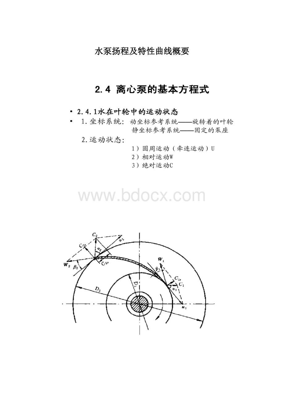 水泵扬程及特性曲线概要Word文档下载推荐.docx