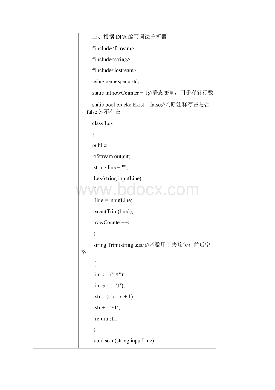 tiny语言的词法分析器c++课程设计报告.docx_第2页