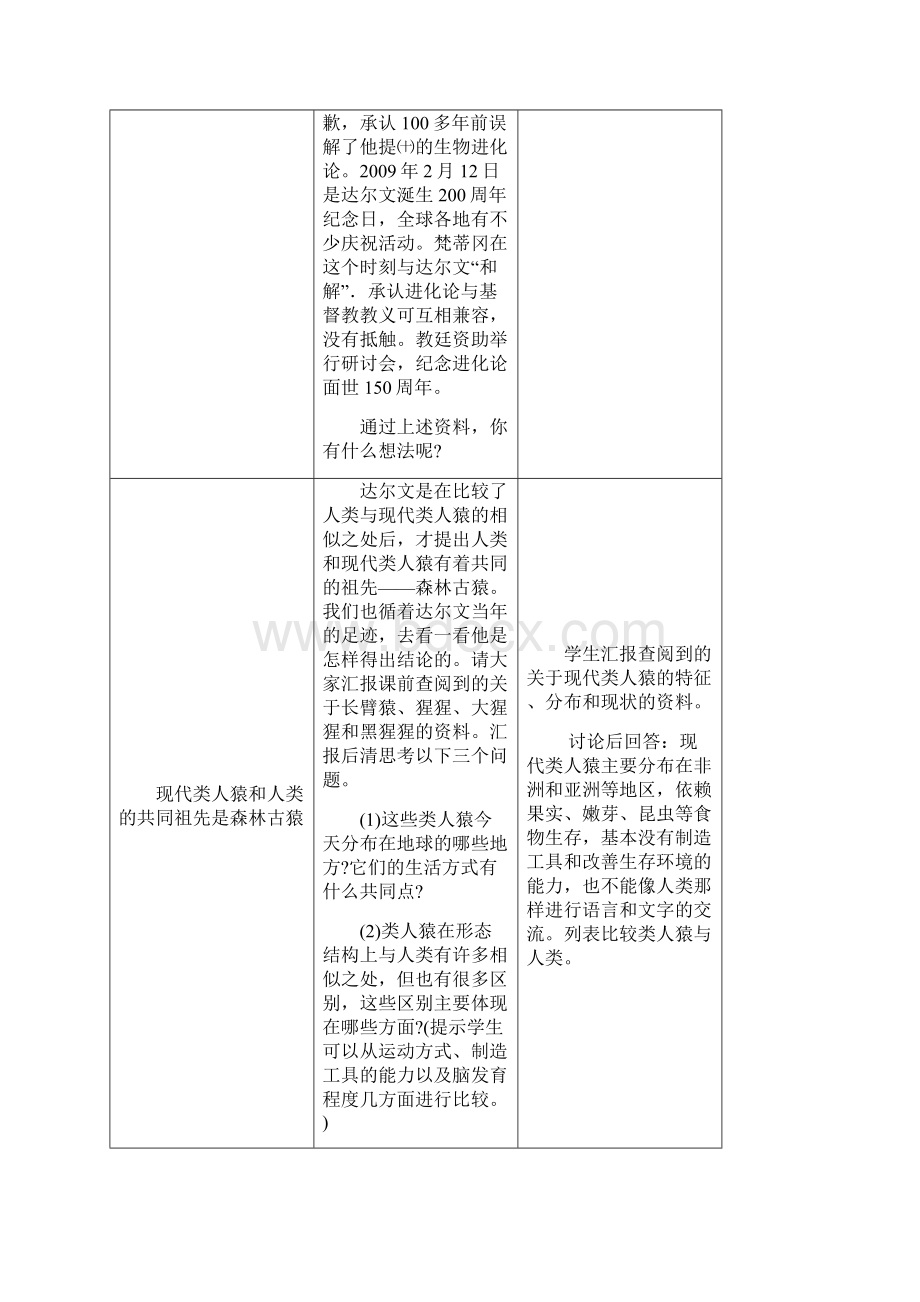 人教版七年级下册生物教案.docx_第3页