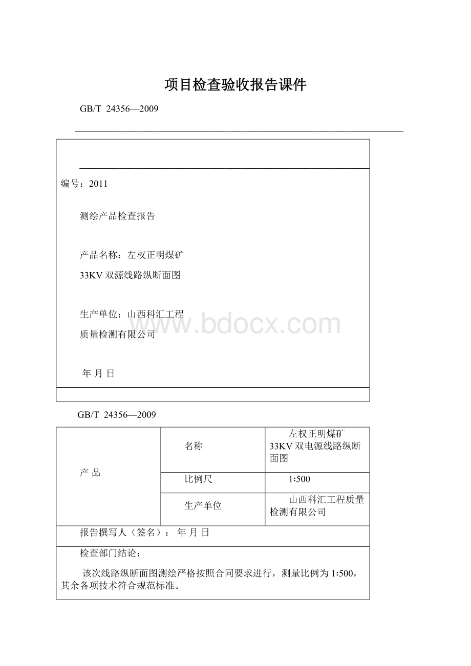 项目检查验收报告课件Word文档格式.docx_第1页