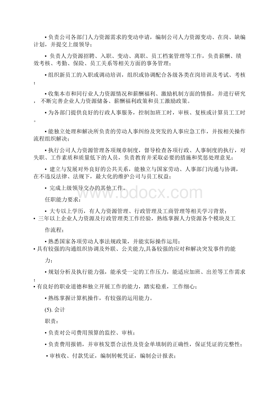 岗位职责和任职能力要求Word文档格式.docx_第3页