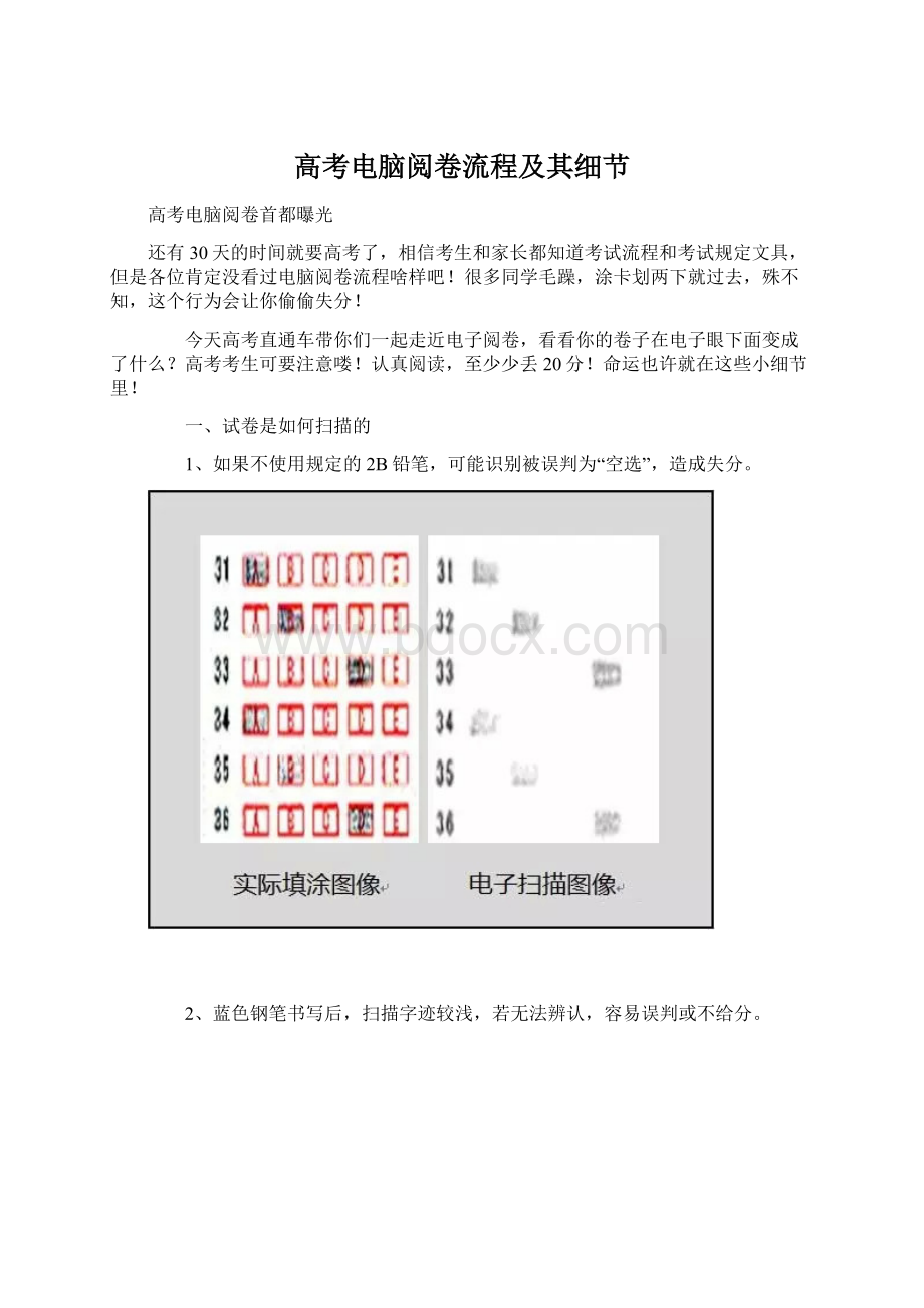 高考电脑阅卷流程及其细节文档格式.docx