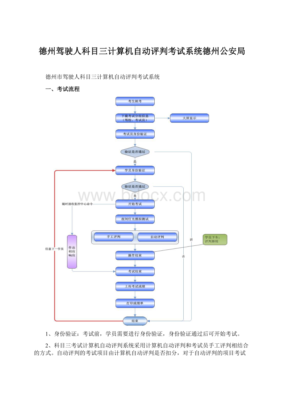 德州驾驶人科目三计算机自动评判考试系统德州公安局.docx