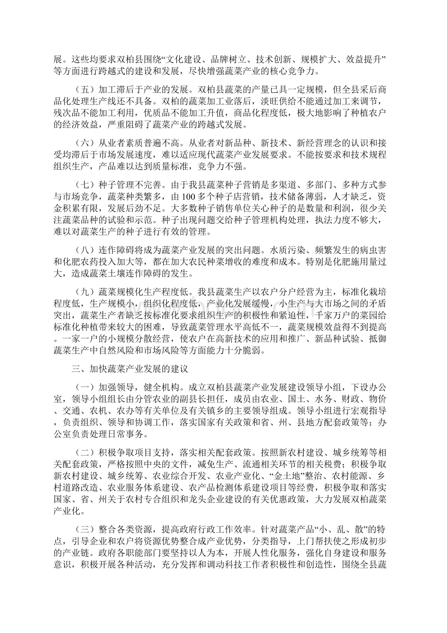 双柏县蔬菜产业发展调研报告.docx_第3页