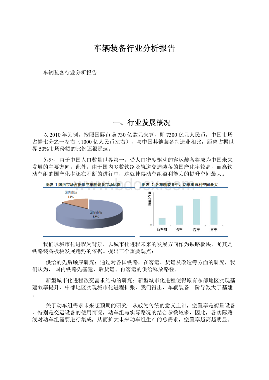 车辆装备行业分析报告.docx