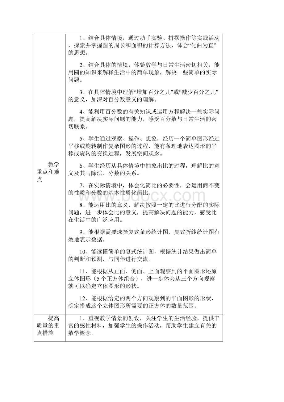 新版北师大六年级上学期数学教案.docx_第2页