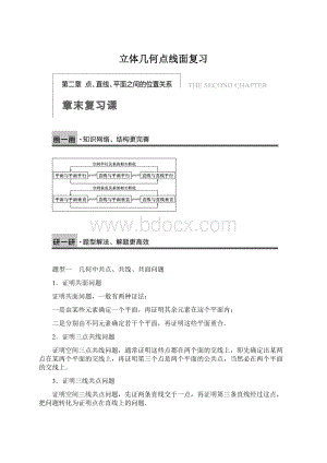 立体几何点线面复习Word格式文档下载.docx