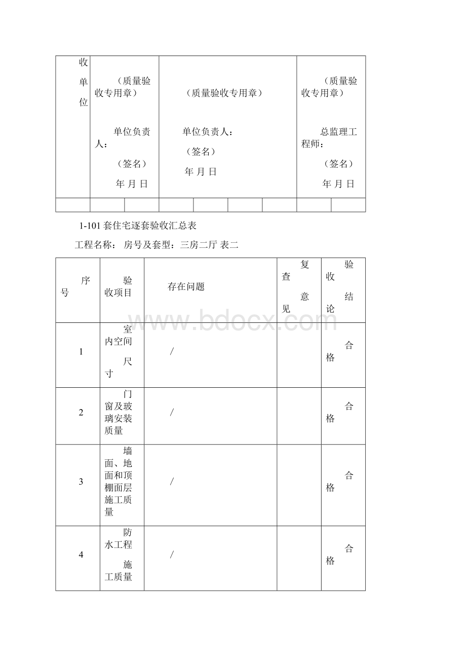 101号房广西逐套验收表格.docx_第2页