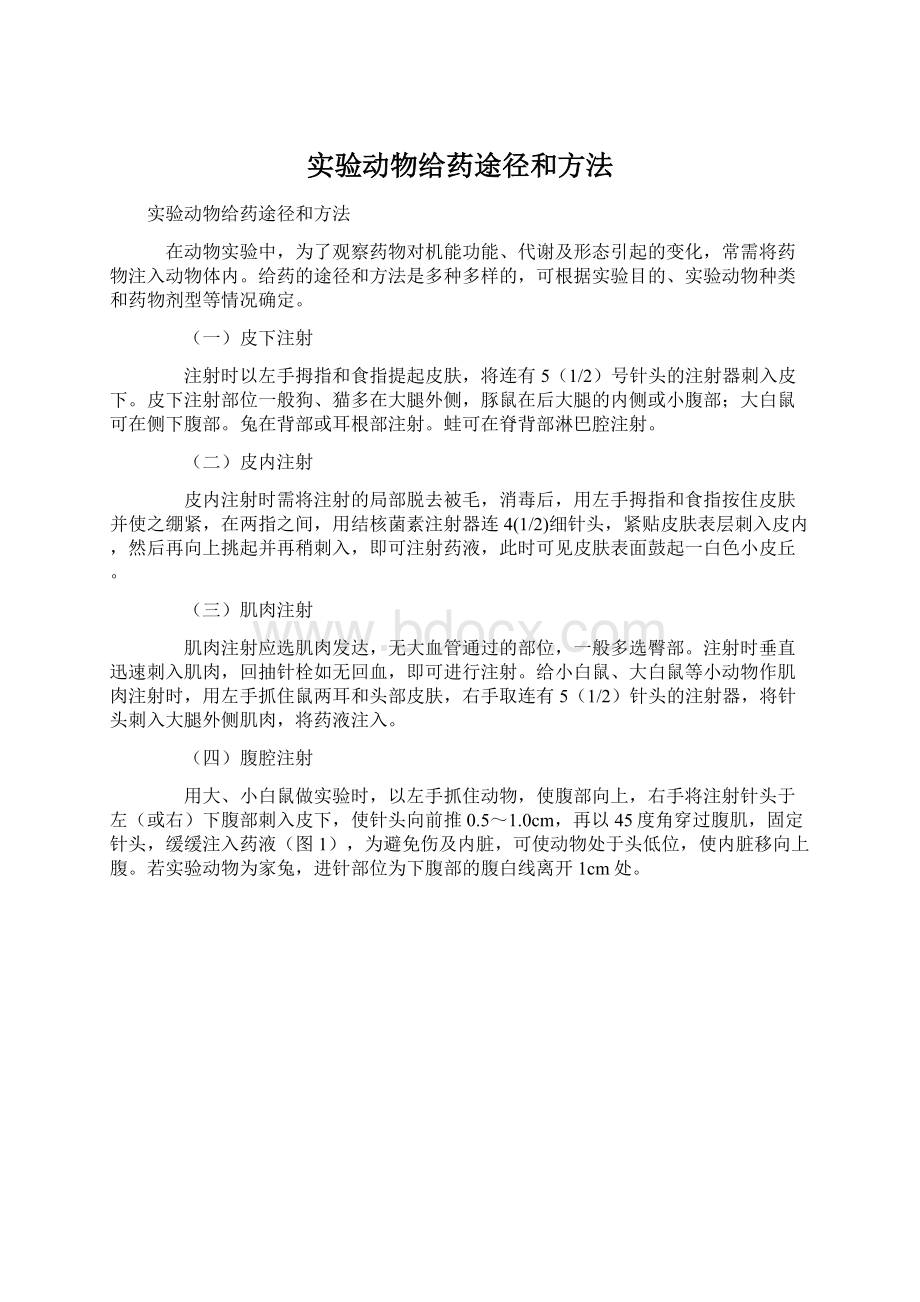 实验动物给药途径和方法.docx