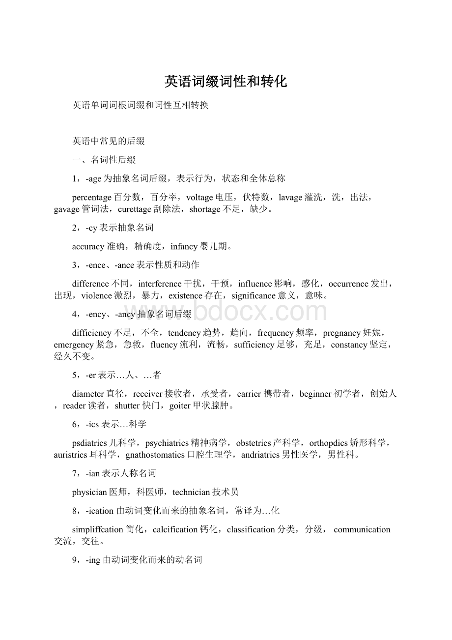 英语词缀词性和转化.docx_第1页