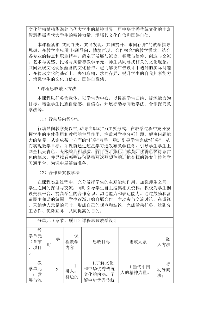 《中华优秀传统文化》课程思政教学大纲.docx_第2页