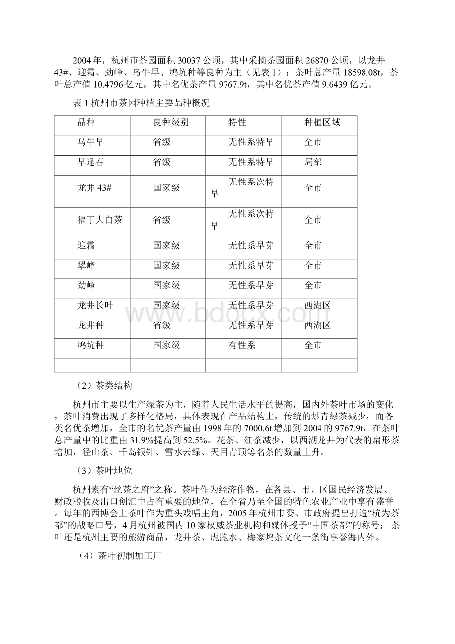 杭州市茶业产业化现状与对策研究Word文档下载推荐.docx_第2页