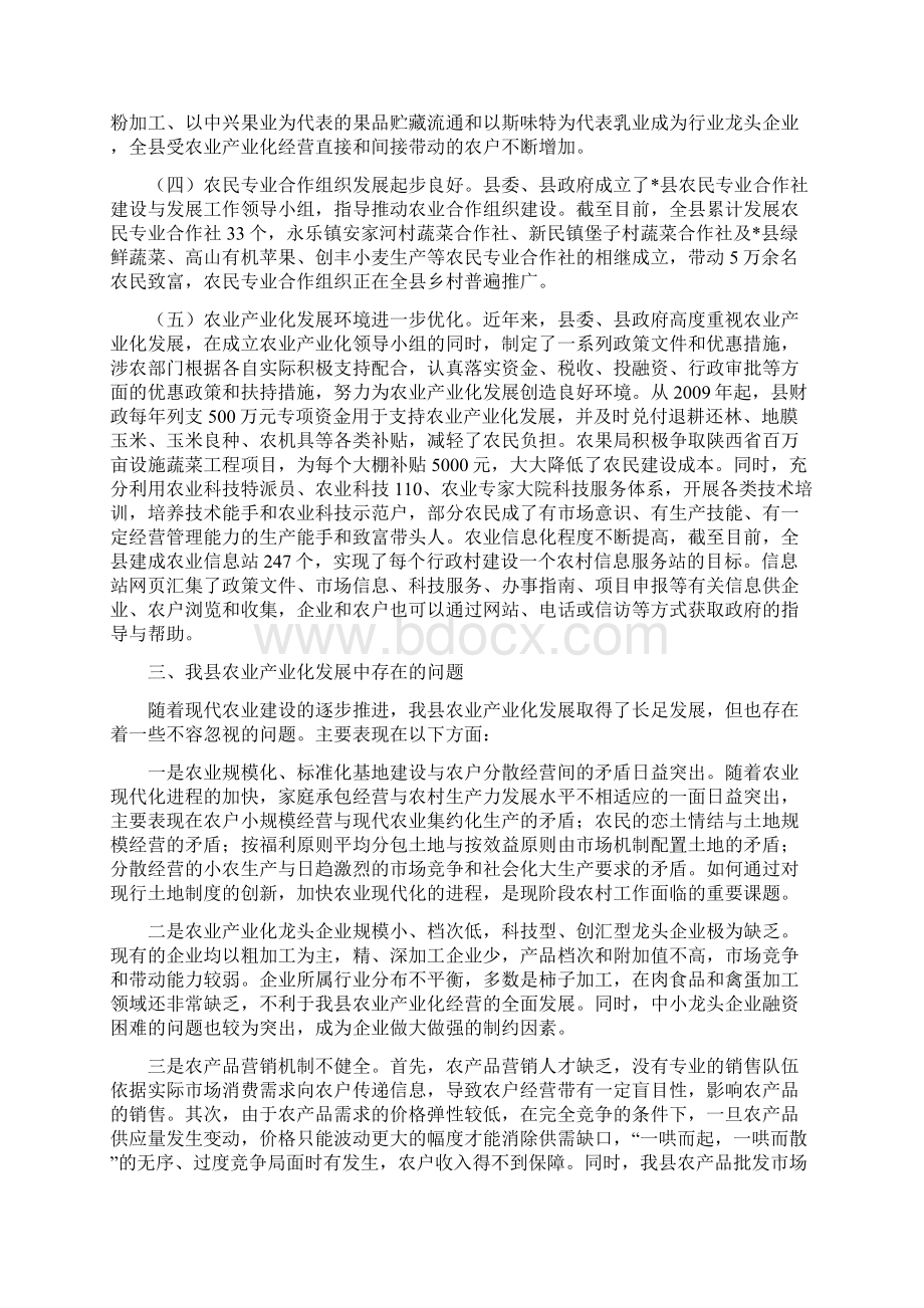 农业产业化发展调研报告Word文件下载.docx_第3页