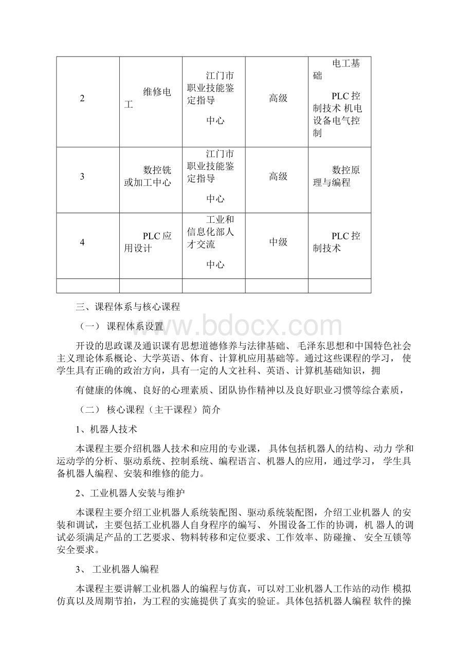 级工业机器人技术人才培养方案.docx_第3页