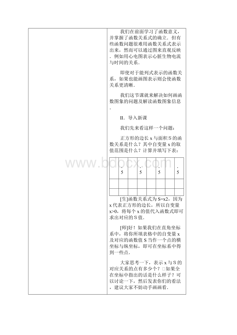 人教版初中二年级数学下册教案函数的图象.docx_第2页