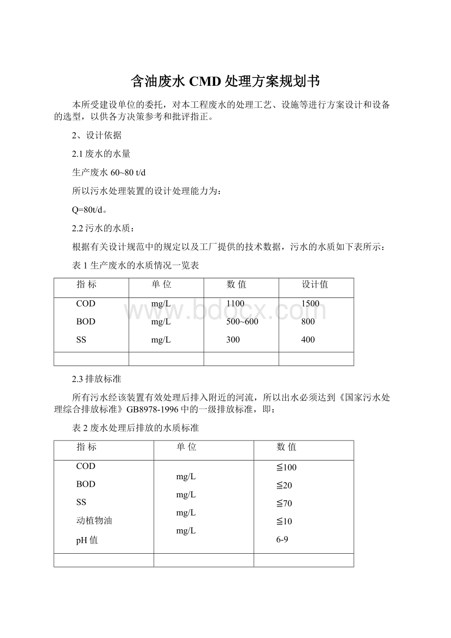 含油废水CMD处理方案规划书Word格式.docx_第1页