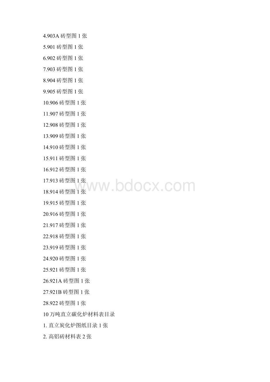 直立碳化炉图纸明细表Word格式文档下载.docx_第2页