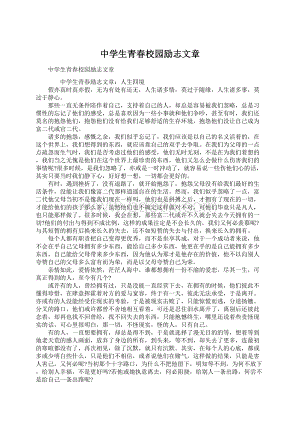 中学生青春校园励志文章.docx