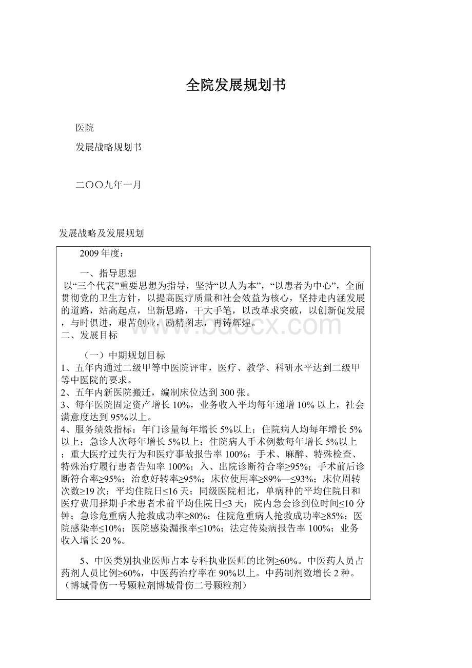 全院发展规划书.docx