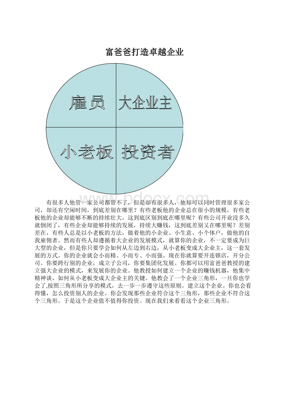 富爸爸打造卓越企业.docx_第1页