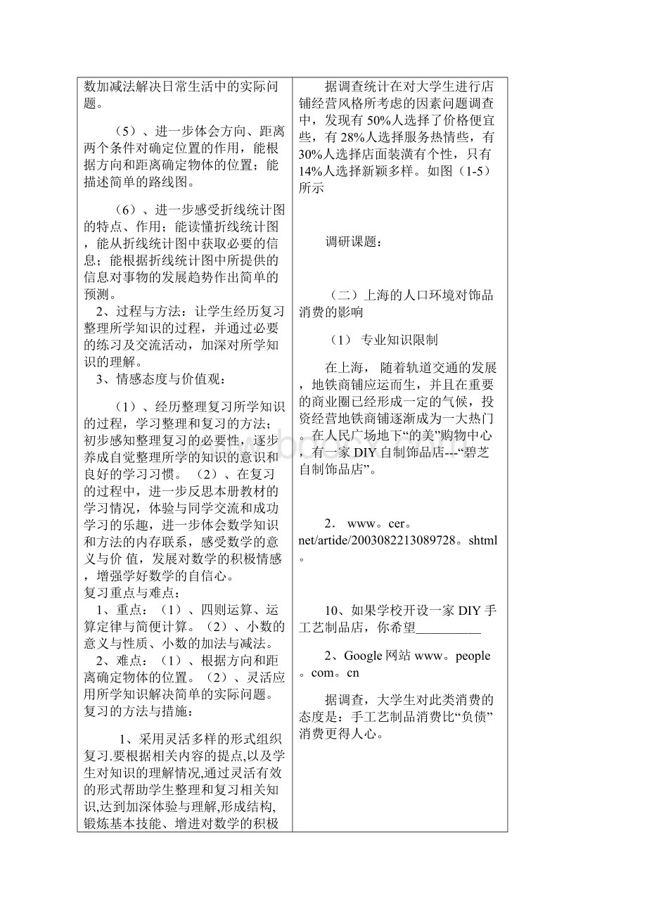 最新四年级数学下册复习总复习集体备课教案.docx_第2页