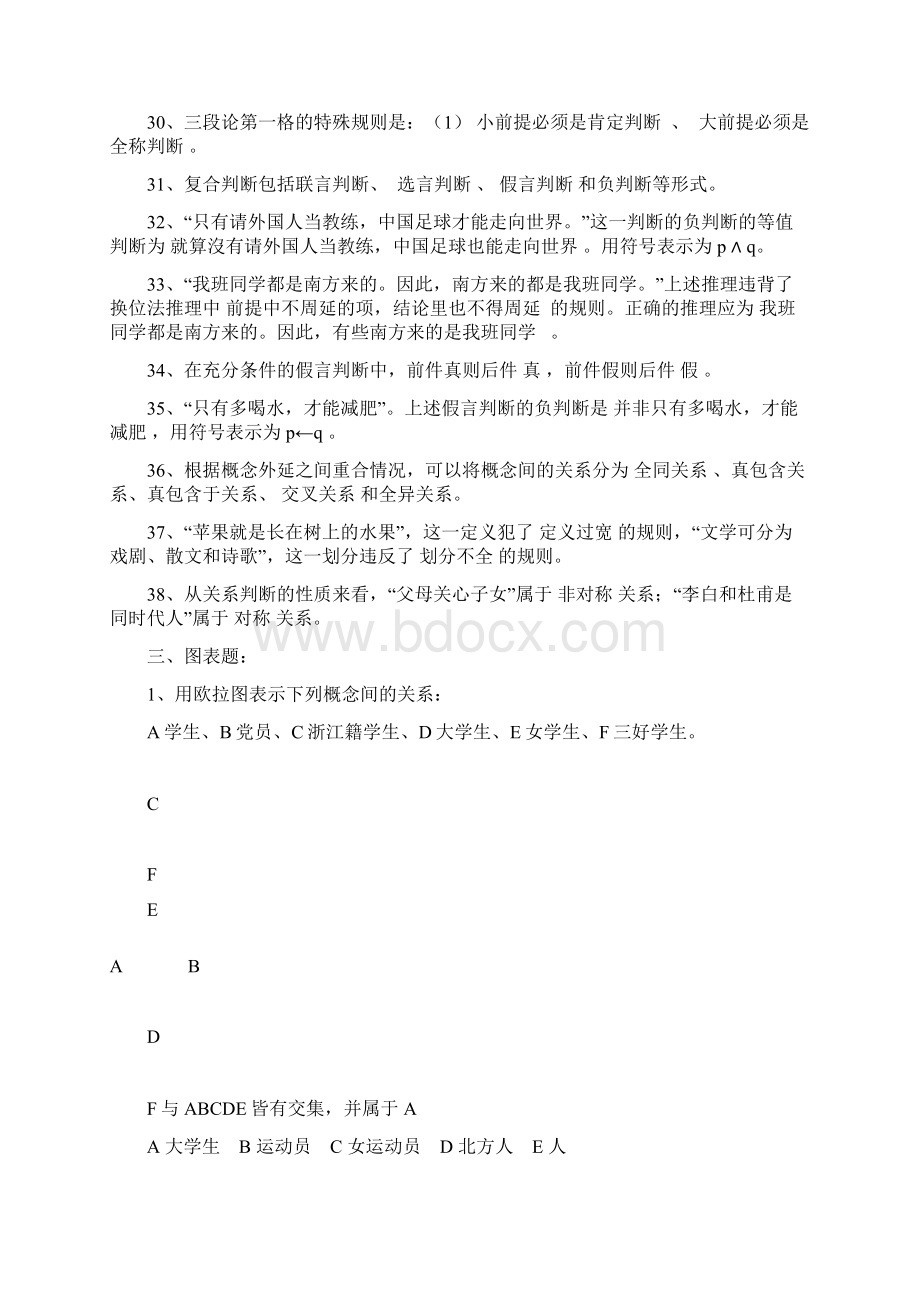 逻辑学试题库及答案 辛苦整理 最全版本Word文档下载推荐.docx_第2页