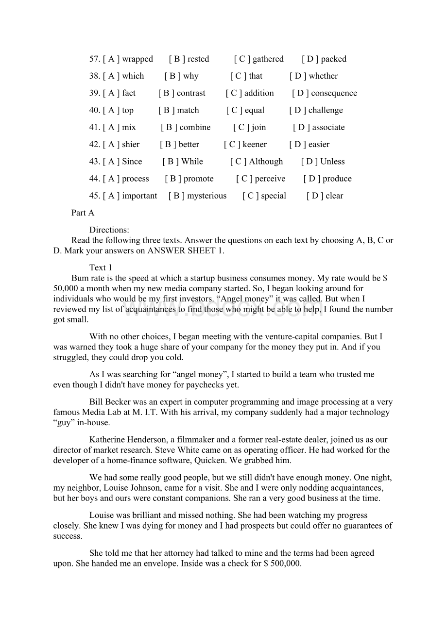 全国公共英语三级考试试题Word文件下载.docx_第2页