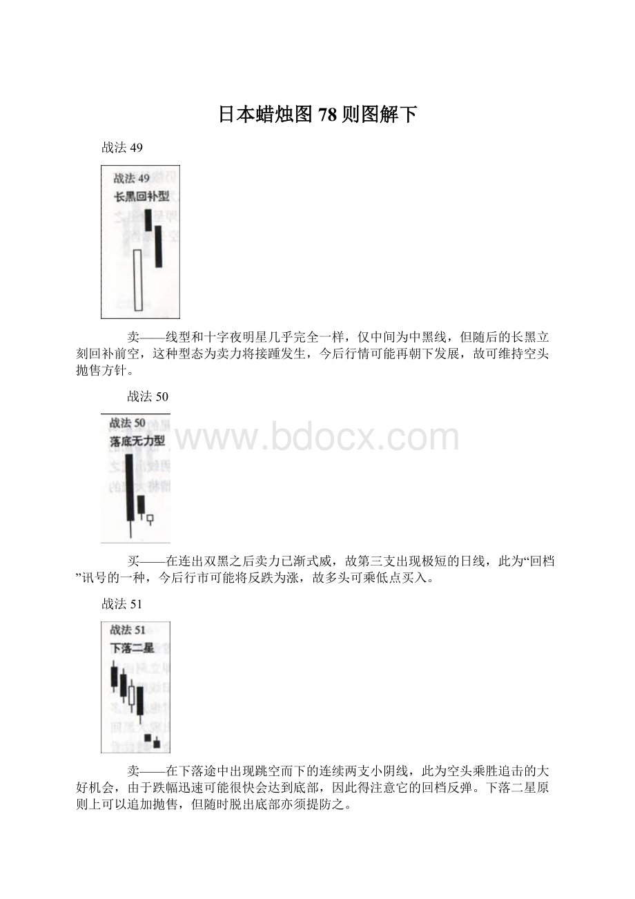 日本蜡烛图78则图解下.docx