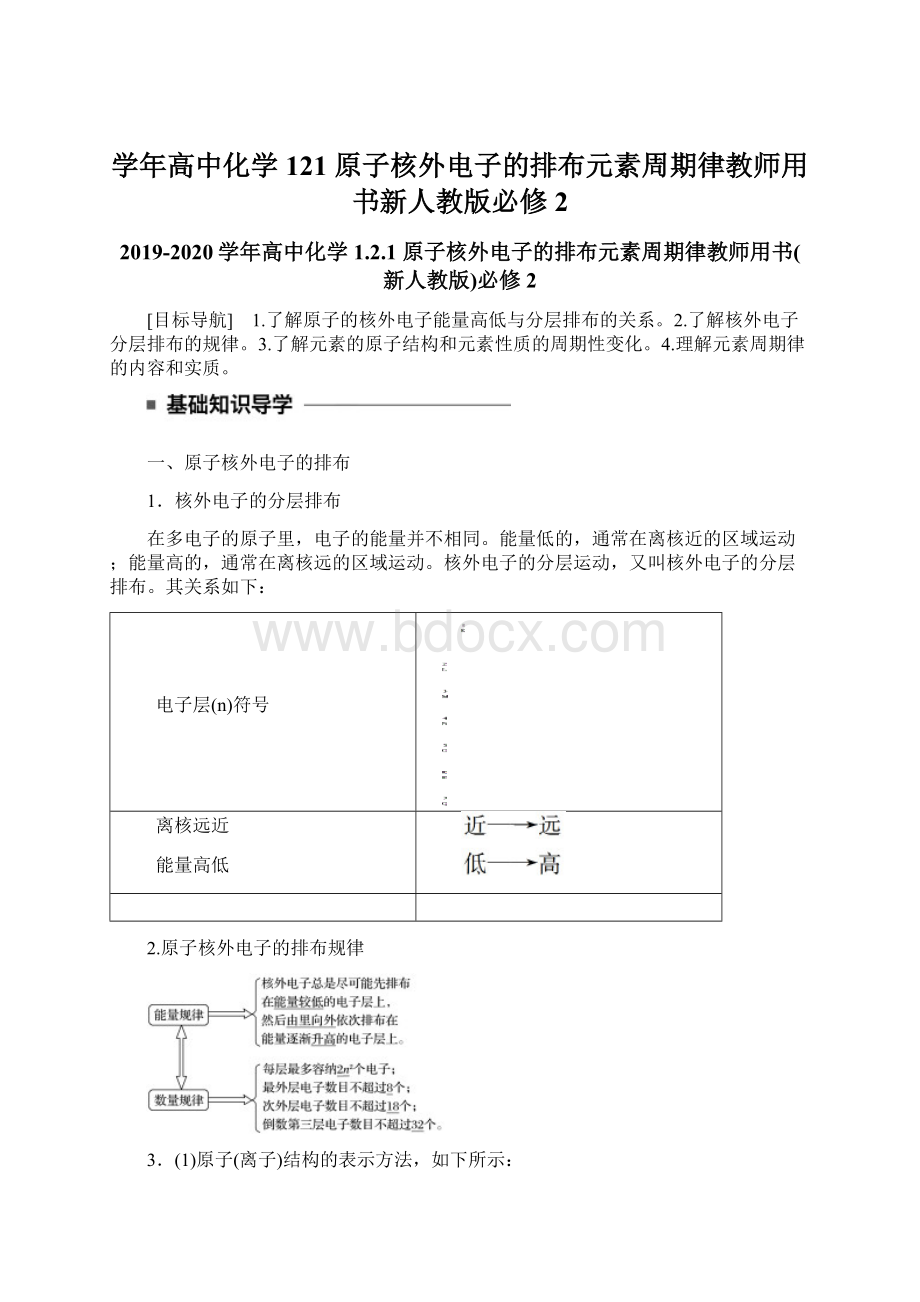 学年高中化学 121 原子核外电子的排布元素周期律教师用书新人教版必修2.docx_第1页