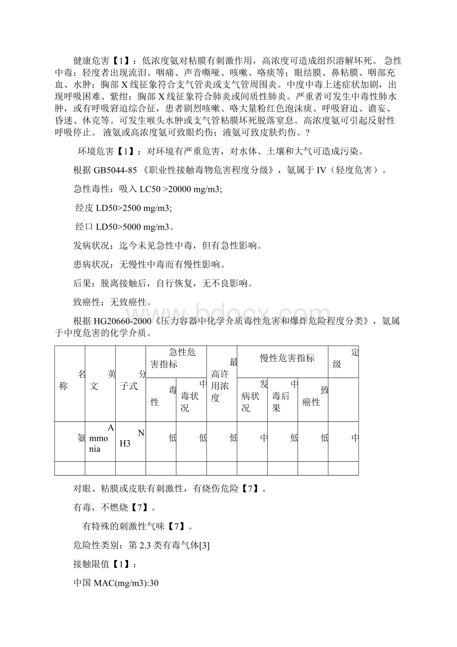 液氨的特性及相关设计规范及要求审批稿Word格式.docx_第2页