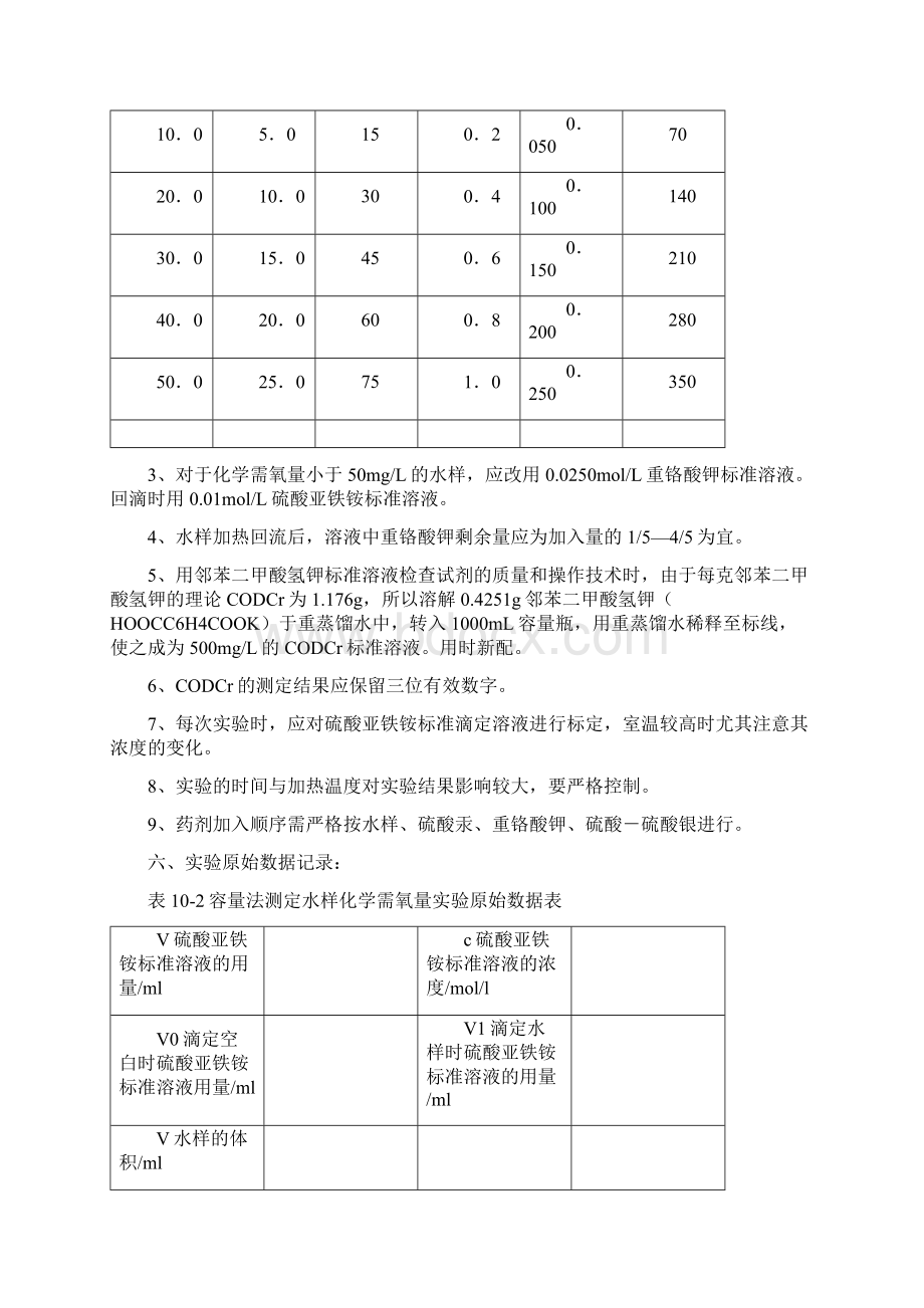 10实验十化学需氧量的测定Word文件下载.docx_第3页