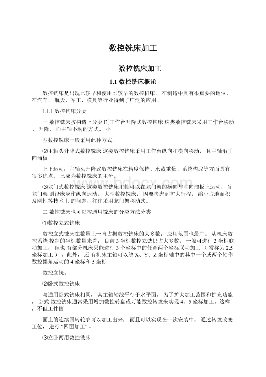 数控铣床加工.docx_第1页