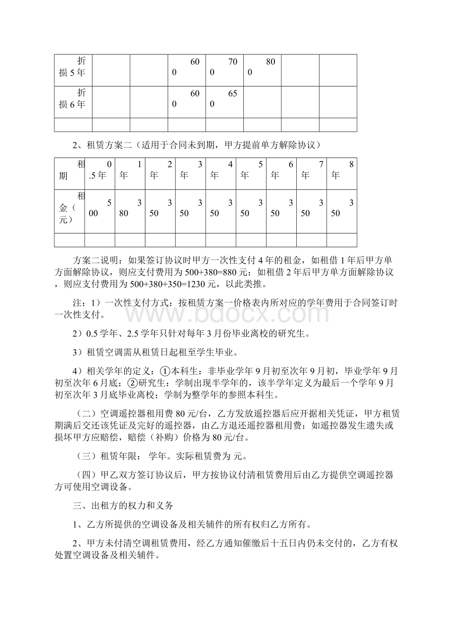 上海财经大学学生宿舍空调租赁协议条.docx_第2页