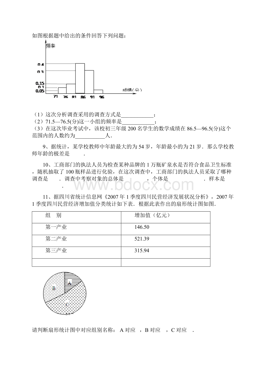 苏科版八年级下册数学第七章数据的收集整理描述试题附解析.docx_第3页