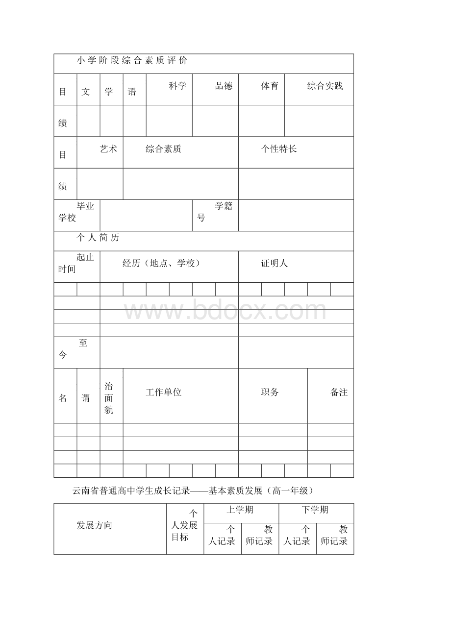 高中学生成长记录手册.docx_第2页