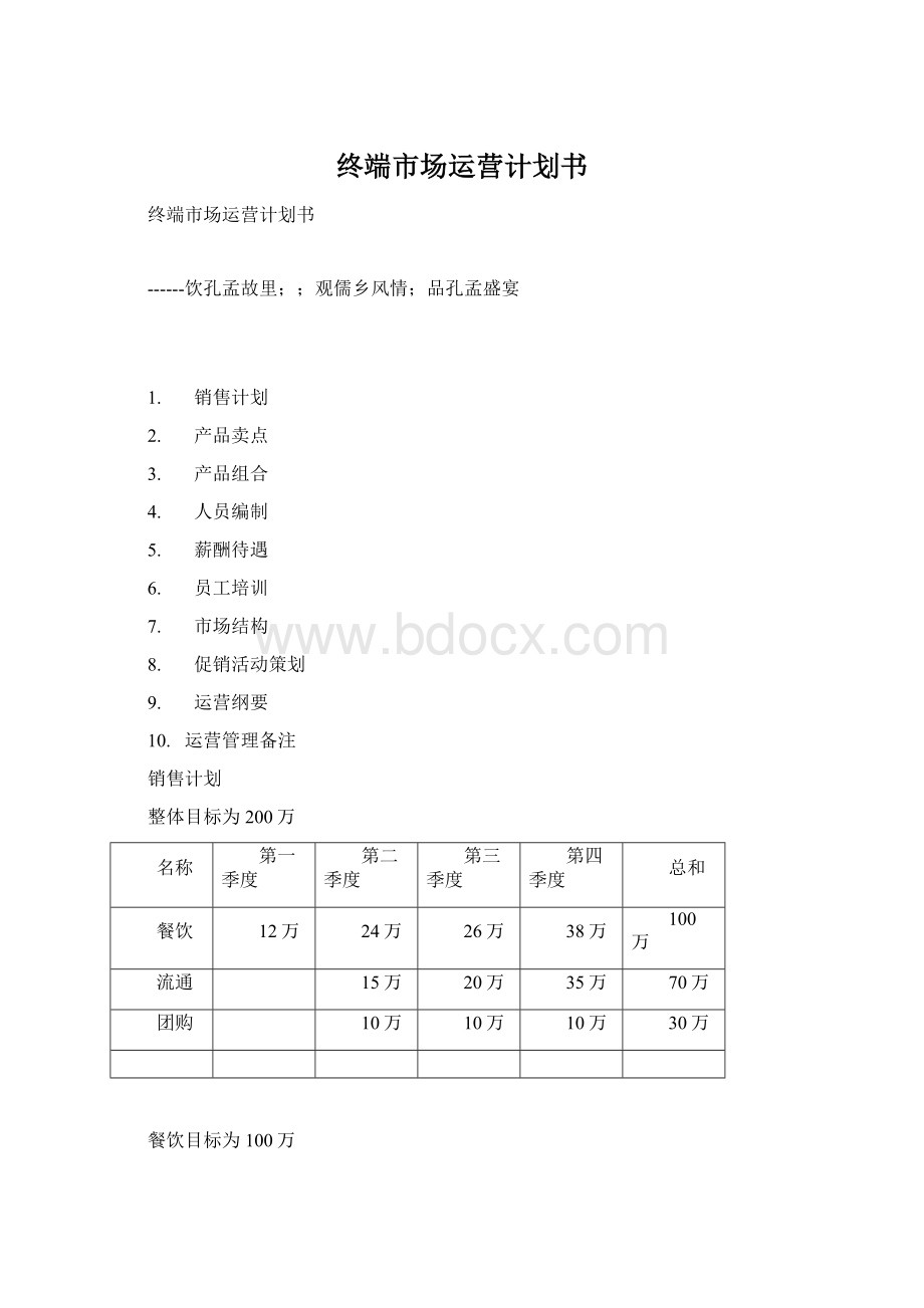 终端市场运营计划书Word格式.docx_第1页