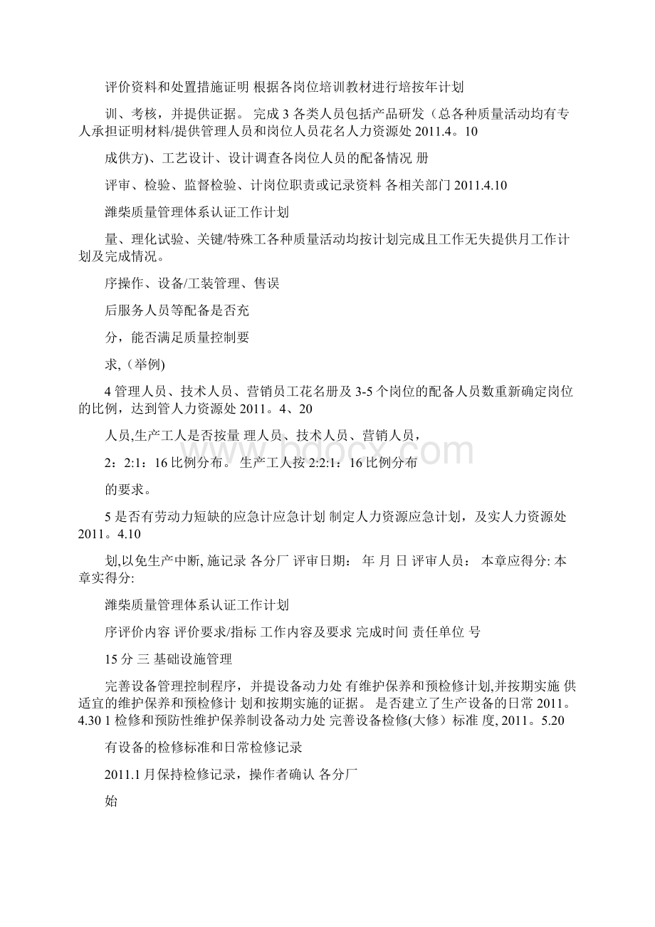 潍柴质量管理体系认证工作计划文档格式.docx_第3页