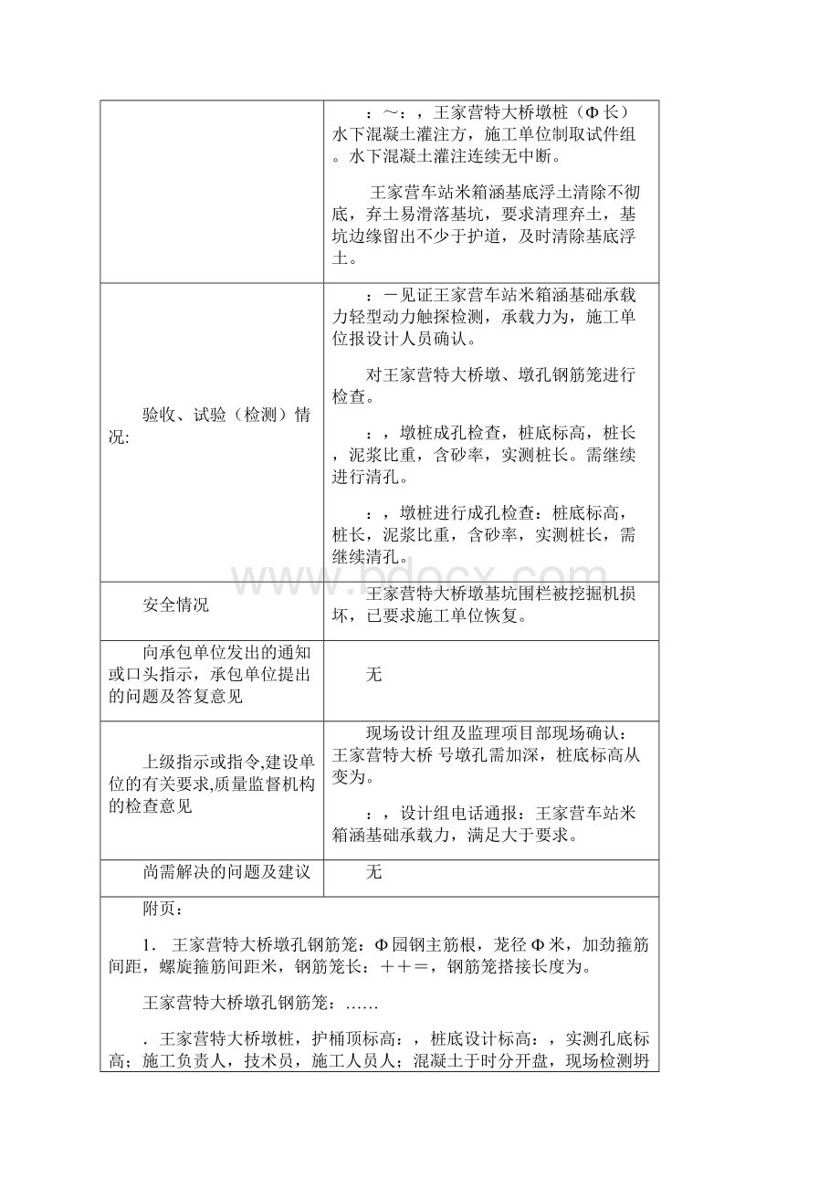 监理日志施工日志修正意见Word下载.docx_第2页