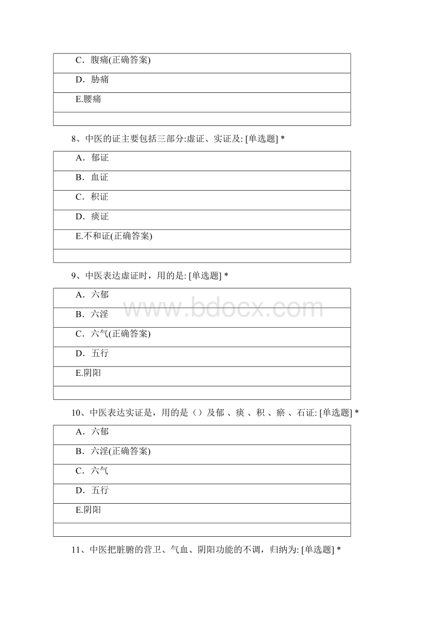 郑州澍青医学高等专科学校中医学专业学年《中医内科学》期末复习题.docx_第3页