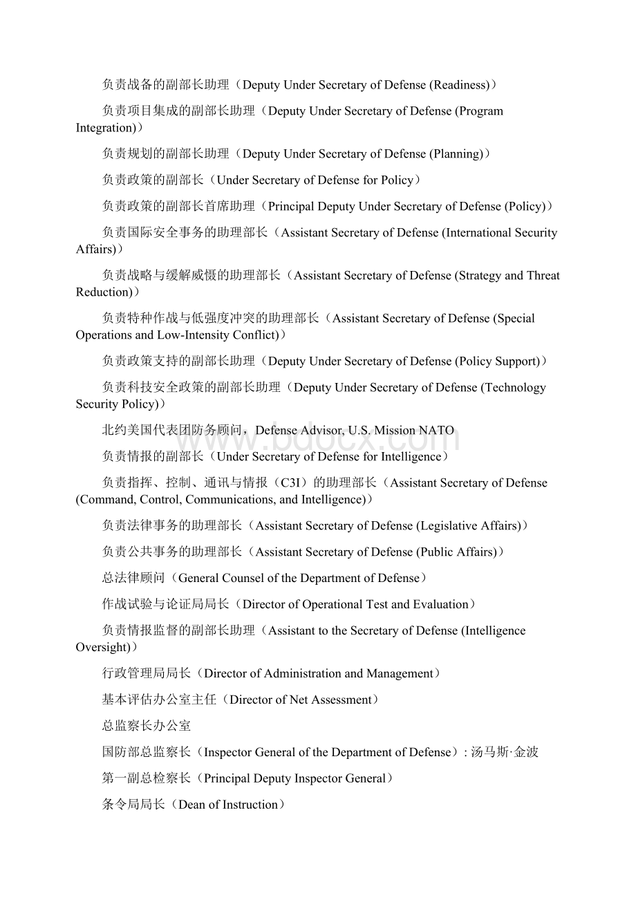 美国军队结构及中英文翻译对照.docx_第2页