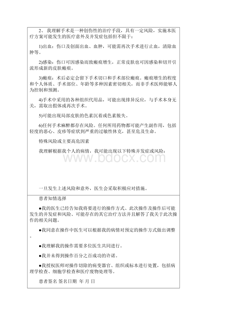 整形外科术前知情同意书全Word格式文档下载.docx_第2页