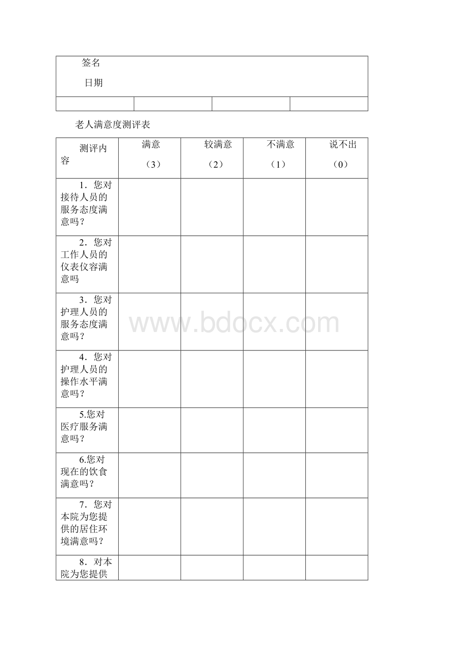 养老机构标准化管理规范表式.docx_第3页